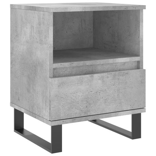 Sengebord 40x35x50 cm konstrueret træ betongrå