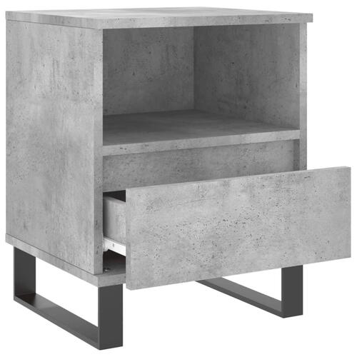 Sengebord 40x35x50 cm konstrueret træ betongrå