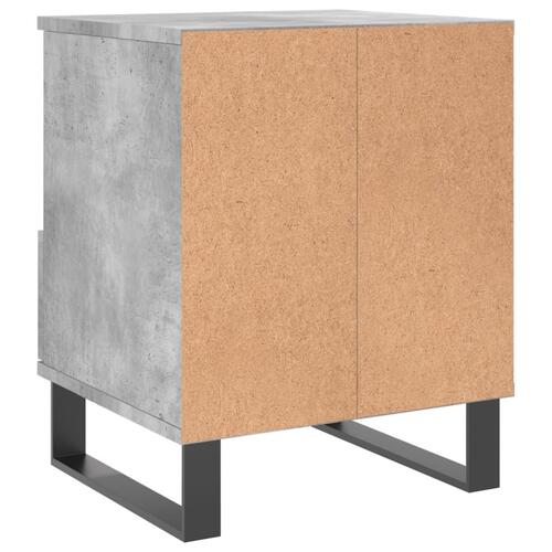 Sengebord 40x35x50 cm konstrueret træ betongrå