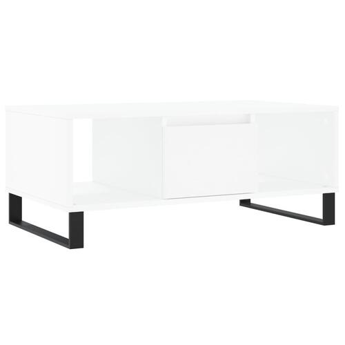 Sofabord 90x50x36,5 cm konstrueret træ hvid