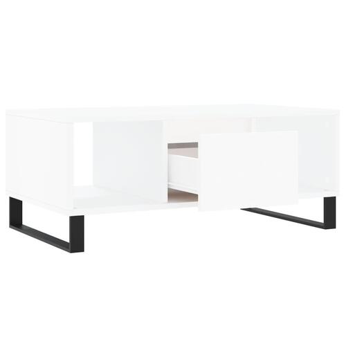 Sofabord 90x50x36,5 cm konstrueret træ hvid