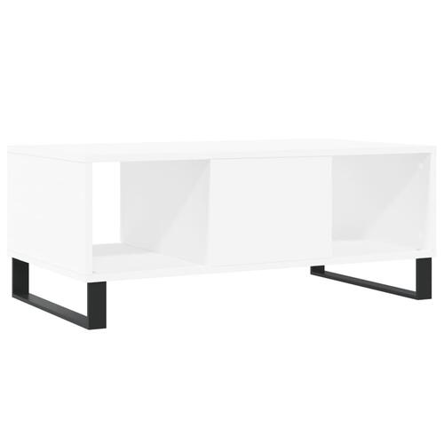 Sofabord 90x50x36,5 cm konstrueret træ hvid