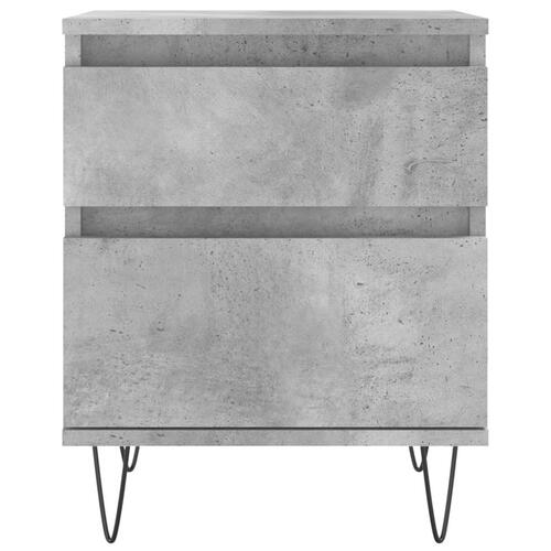 Sengebord 40x35x50 cm konstrueret træ betongrå