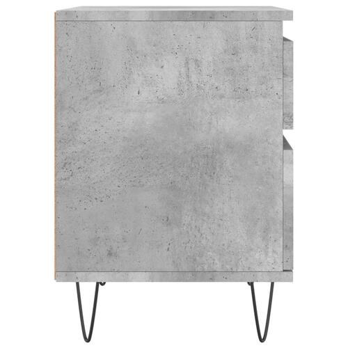 Sengebord 40x35x50 cm konstrueret træ betongrå
