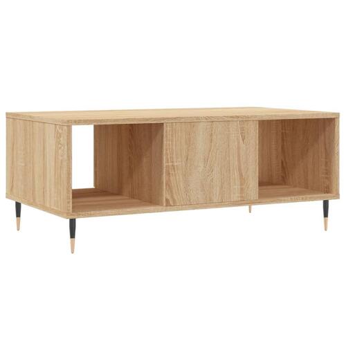 Sofabord 90x50x36,5 cm konstrueret træ sonoma-eg