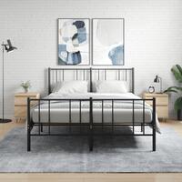Sengeborde 2 stk. 40x35x50 cm konstrueret træ sonoma-eg