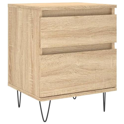 Sengebord 40x35x50 cm konstrueret træ sonoma-eg