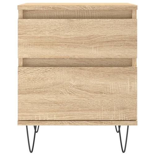 Sengebord 40x35x50 cm konstrueret træ sonoma-eg
