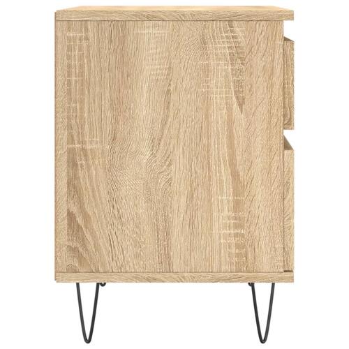 Sengebord 40x35x50 cm konstrueret træ sonoma-eg