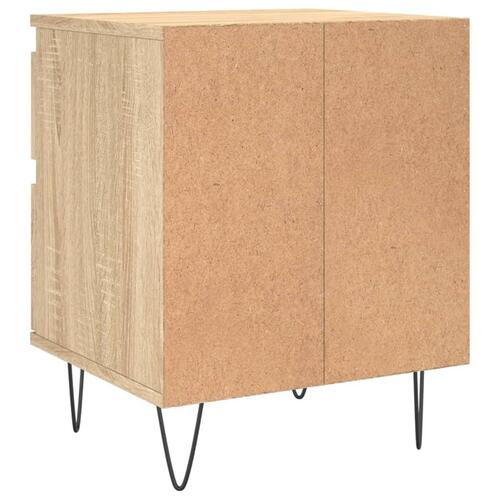 Sengebord 40x35x50 cm konstrueret træ sonoma-eg