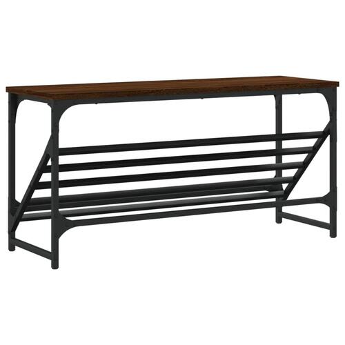 Skostativ 90x30x45 cm konstrueret træ brun egetræsfarve
