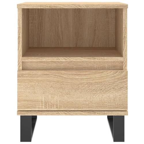 Sengeborde 2 stk. 40x35x50 cm konstrueret træ sonoma-eg