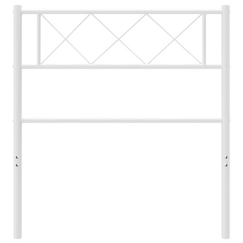 Sengegavl 75 cm metal hvid
