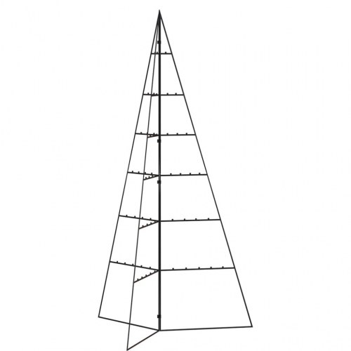 Dekorativt juletræsstel i metal 140 cm - sort