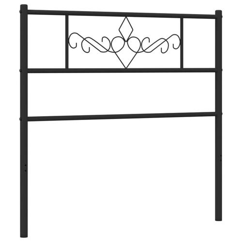Sengegavl 90 cm metal sort