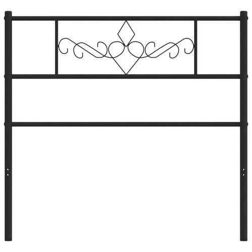 Sengegavl 90 cm metal sort