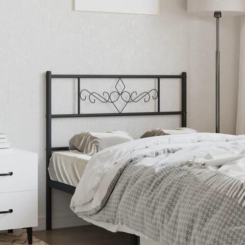Sengegavl 107 cm metal sort
