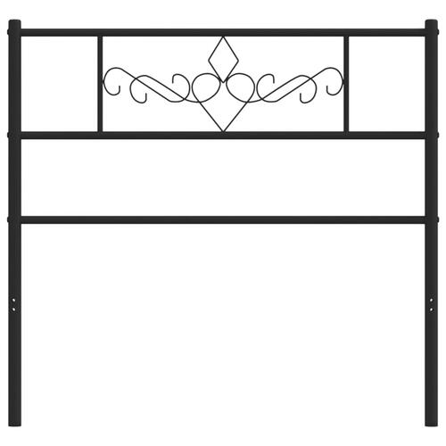 Sengegavl 107 cm metal sort