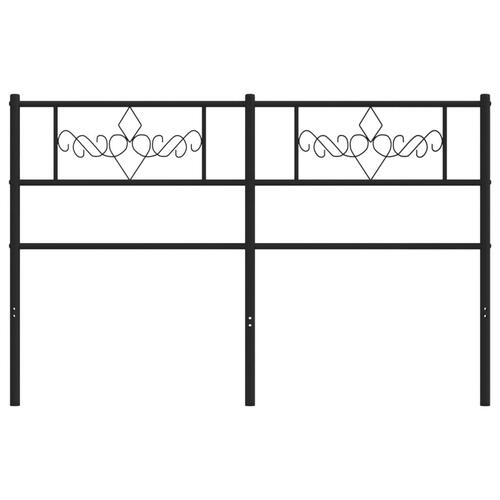 Sengegavl 160 cm metal sort