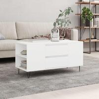 Sofabord 102x44,5x50 cm konstrueret træ hvid