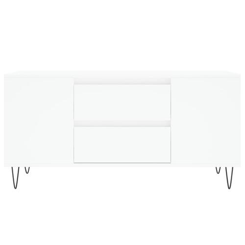 Sofabord 102x44,5x50 cm konstrueret træ hvid