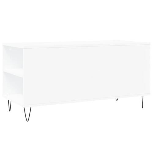 Sofabord 102x44,5x50 cm konstrueret træ hvid