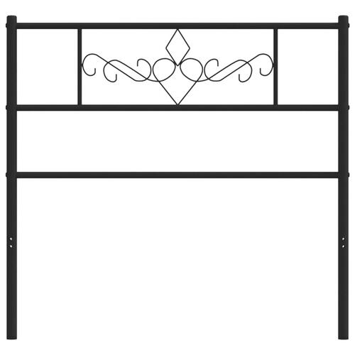 Sengegavl 100 cm metal sort