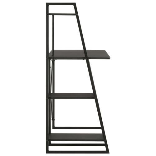 Skrivebord med hylder 102 x 50 x 117 cm sort