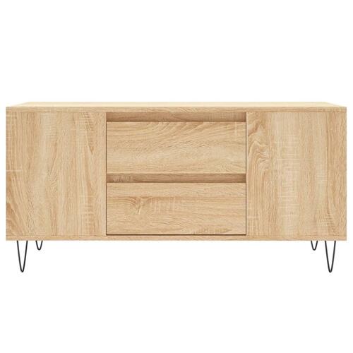 Sofabord 102x44,5x50 cm konstrueret træ sonoma-eg