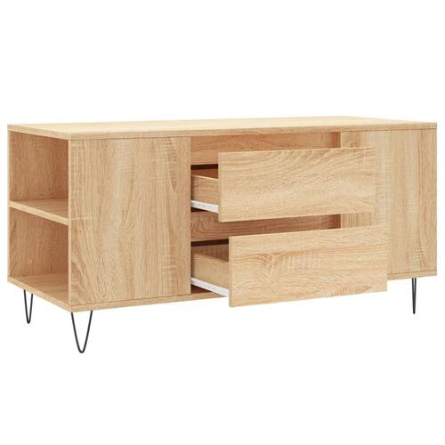 Sofabord 102x44,5x50 cm konstrueret træ sonoma-eg