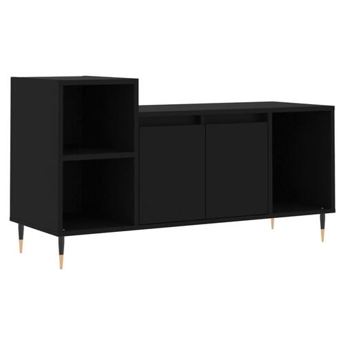 Tv-bord 100x35x55 cm konstrueret træ sort