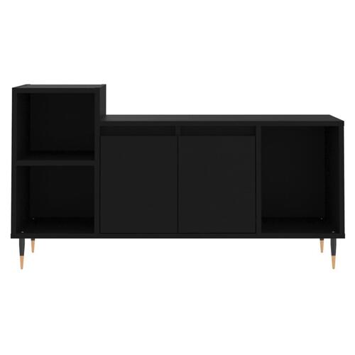 Tv-bord 100x35x55 cm konstrueret træ sort