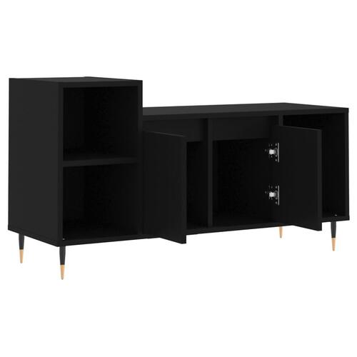 Tv-bord 100x35x55 cm konstrueret træ sort