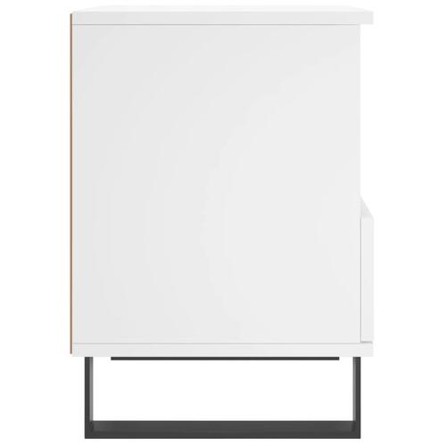 Sengebord 40x35x50 cm konstrueret træ hvid