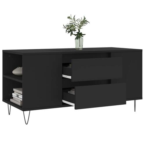 Sofabord 102x44,5x50 cm konstrueret træ sort