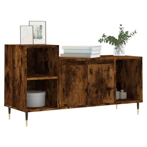 Tv-bord 100x35x55 cm konstrueret træ røget egetræsfarve