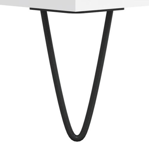 Tv-bord 160x35x55 cm konstrueret træ hvid