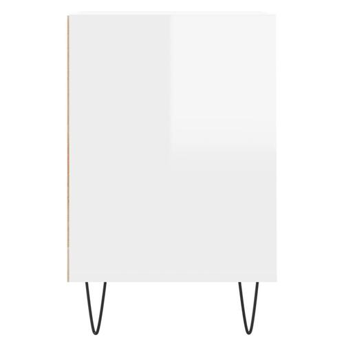 Tv-bord 160x35x55 cm konstrueret træ hvid højglans