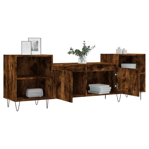 Tv-bord 160x35x55 cm konstrueret træ røget egetræsfarve