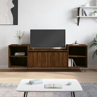 Tv-bord 160x35x55 cm konstrueret træ brun egetræsfarve