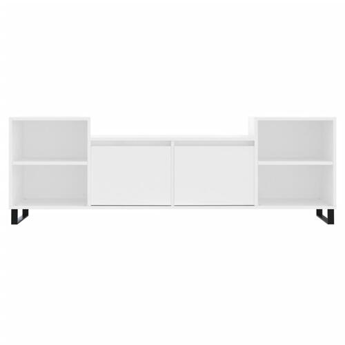 Tv-bord 160x35x55 cm konstrueret træ hvid