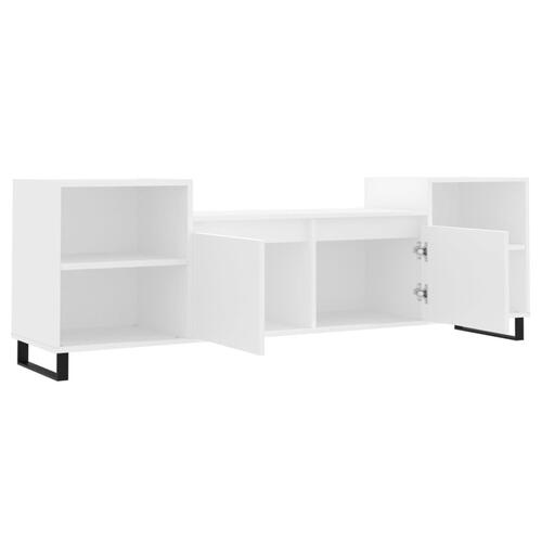 Tv-bord 160x35x55 cm konstrueret træ hvid