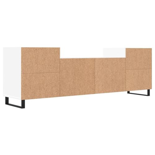 Tv-bord 160x35x55 cm konstrueret træ hvid