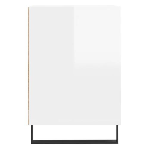 Tv-bord 160x35x55 cm konstrueret træ hvid højglans