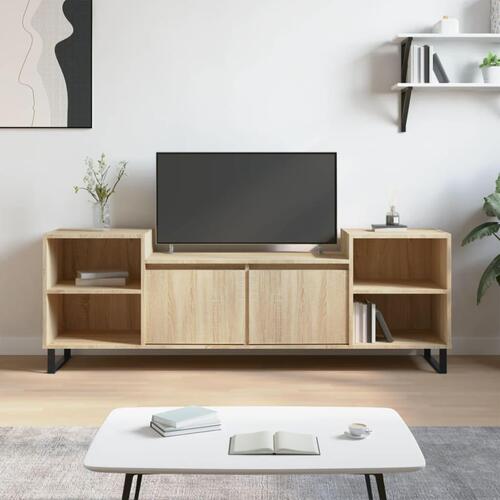 Tv-bord 160x35x55 cm konstrueret træ sonoma-eg