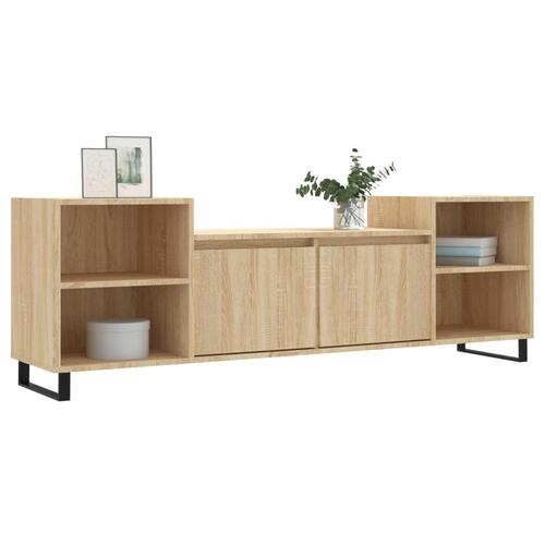 Tv-bord 160x35x55 cm konstrueret træ sonoma-eg