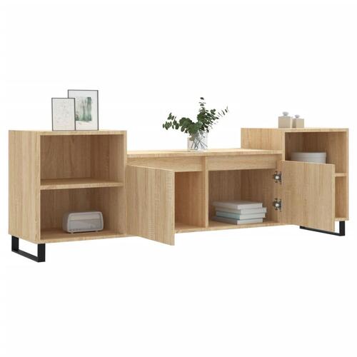 Tv-bord 160x35x55 cm konstrueret træ sonoma-eg