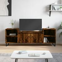 Tv-bord 160x35x55 cm konstrueret træ røget egetræsfarve