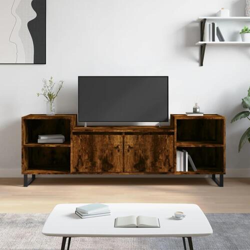 Tv-bord 160x35x55 cm konstrueret træ røget egetræsfarve