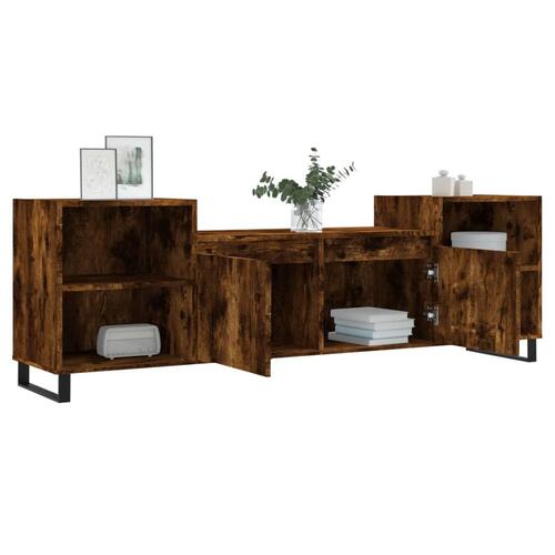 Tv-bord 160x35x55 cm konstrueret træ røget egetræsfarve